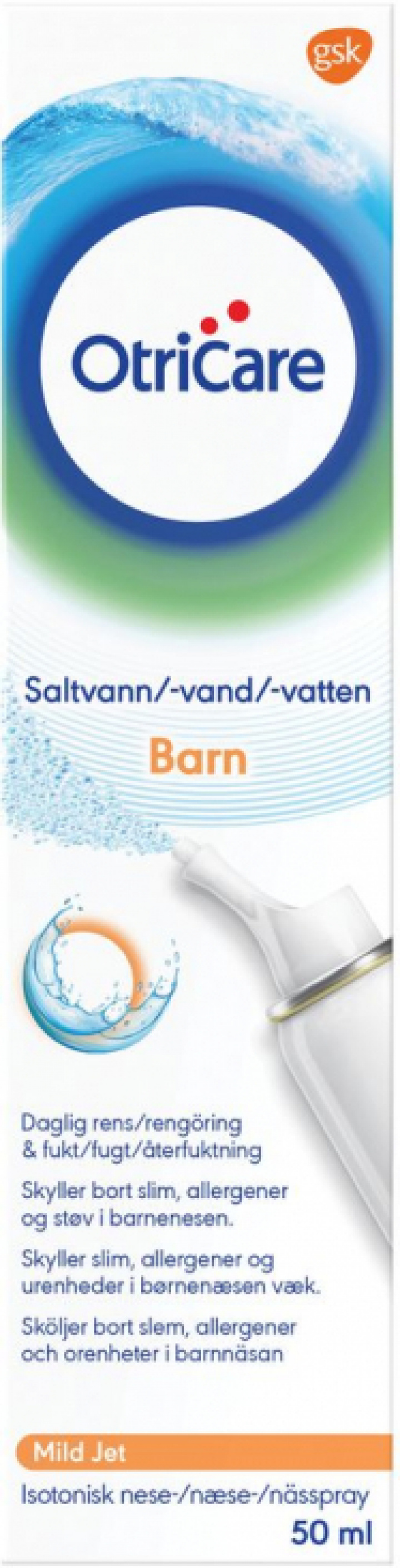 Otricare Saltvattenspray Barn 50 ml i gruppen HJÄLPMEDEL / Förkylning hos Tandshopen.se ZupperWorld AB (55445678)