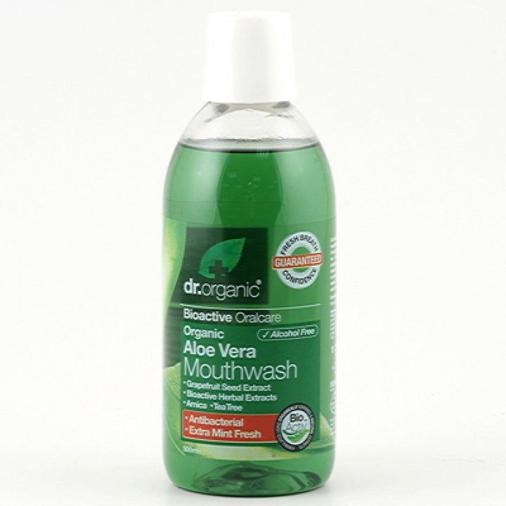 Dr. organic Aloe Vera Mouthwash 500 ml i gruppen MUNVÅRD / Munskölj hos Tandshopen.se ZupperWorld AB (700096)