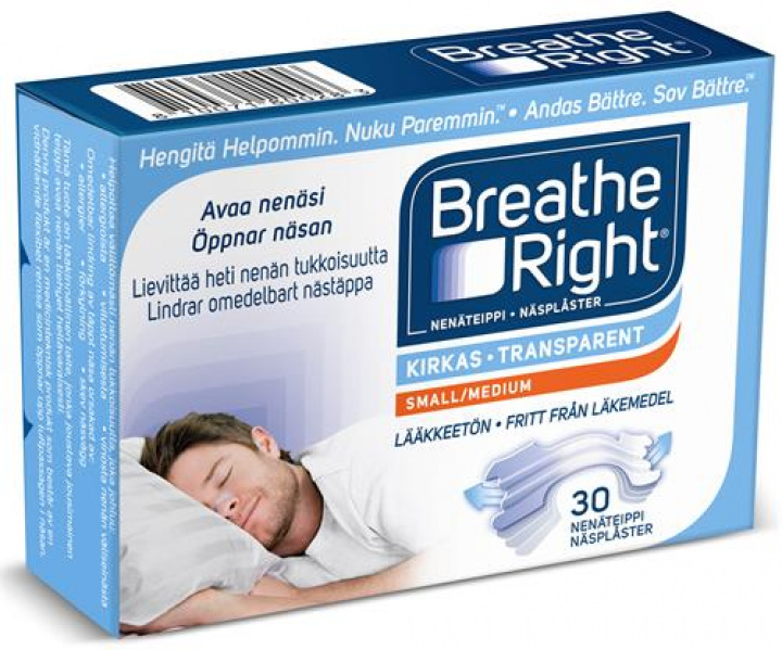 Breathe Right Näsplåster small / medium 30 st i gruppen MUNVÅRD / Snarkning / Näsplåster hos Tandshopen.se ZupperWorld AB (73902)