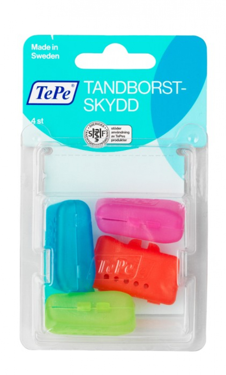 TePe Tandborstskydd 4 st i gruppen MUNVÅRD / Tandborstar hos Tandshopen.se ZupperWorld AB (820804)