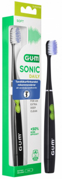 GUM Sonic Daily Tandborste Svart 1 st