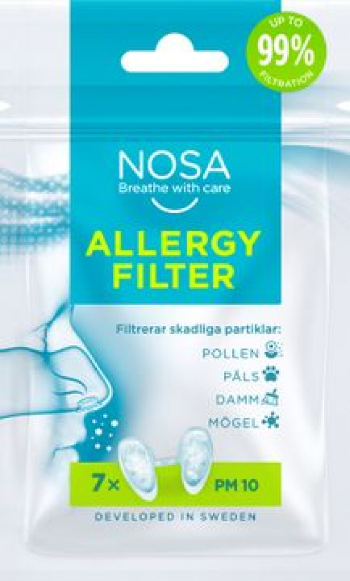 NOSA Allergy Filter Small 7 st i gruppen HJÄLPMEDEL / Förkylning hos Tandshopen.se ZupperWorld AB (99872)