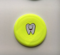 Mini frisbee olika färger med tandsymbol